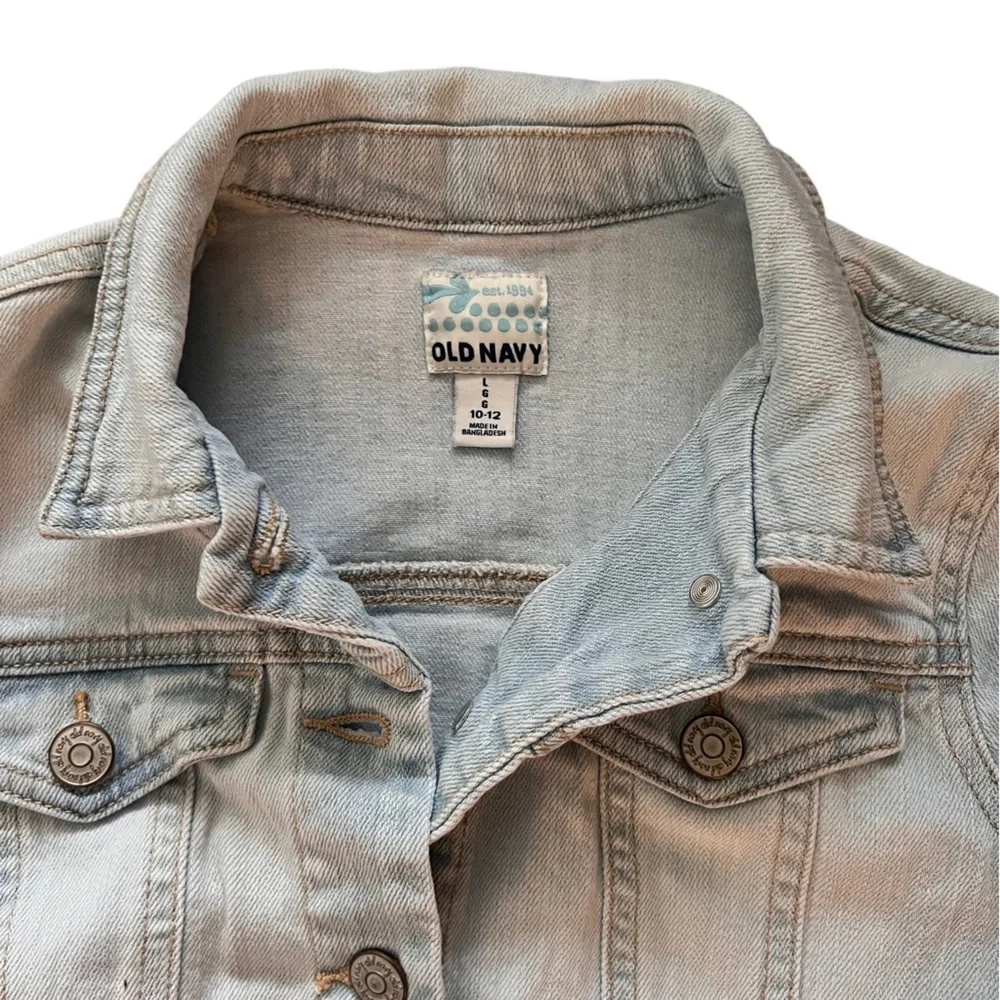 Old Navy Light Blue Jean Jacket Size 10/12